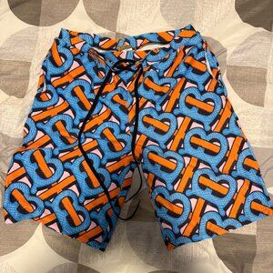 Vintage Burberry Men's Swimming Shorts Size XXL